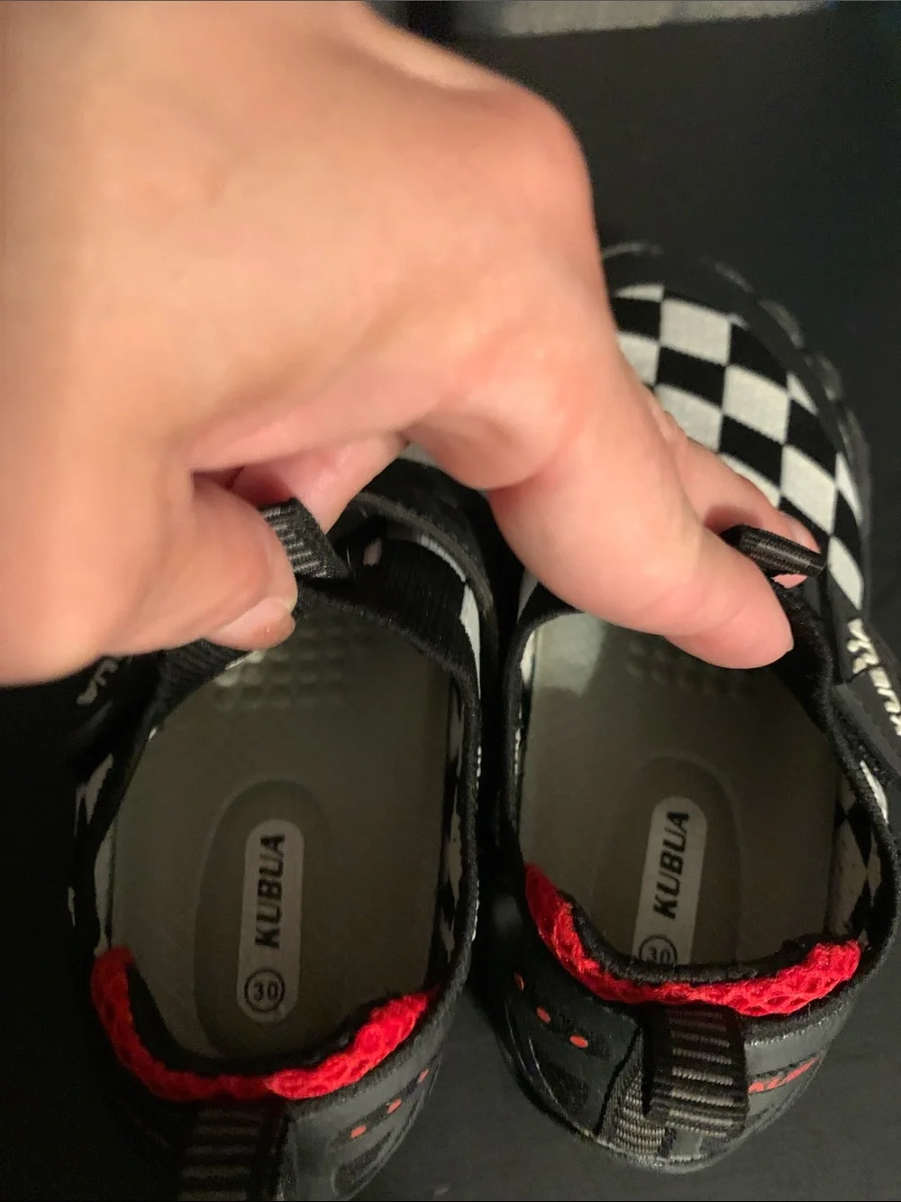 Kids' Black & White Check Water Shoes